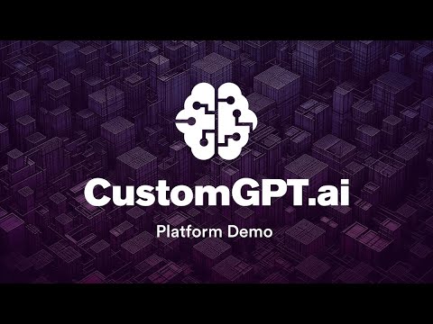 CustomGPT.ai web app demo - full walkthrough video