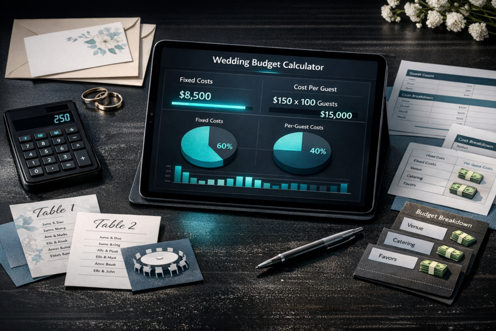 wedding budget calculator by guest count